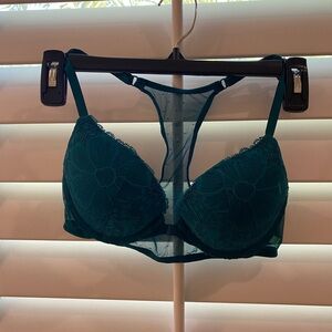 Elegant Lace Teal Bra